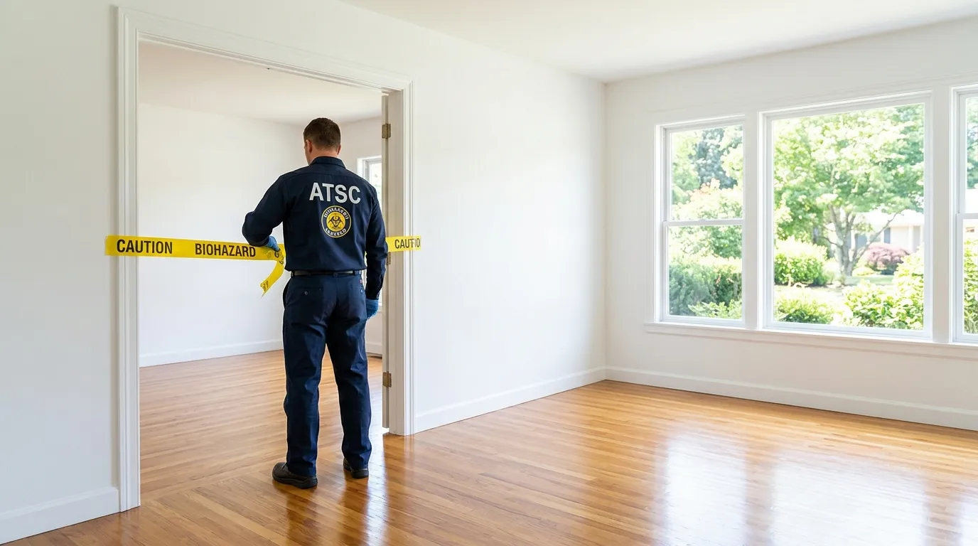 Certified biohazard cleanup crew performing Crime Scene Cleanup in North Riverside